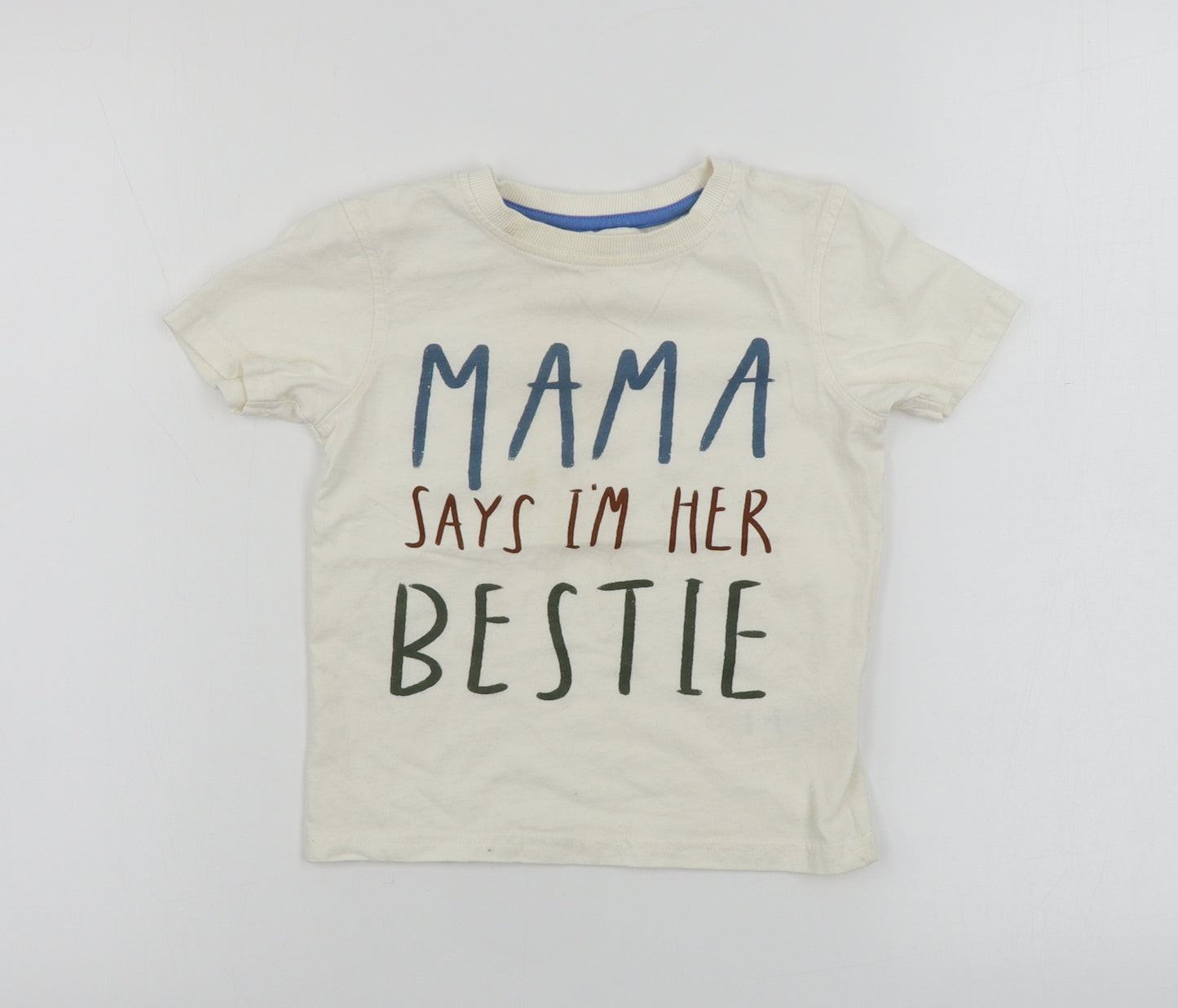 George  Boys White   Basic T-Shirt Size 4-5 Years