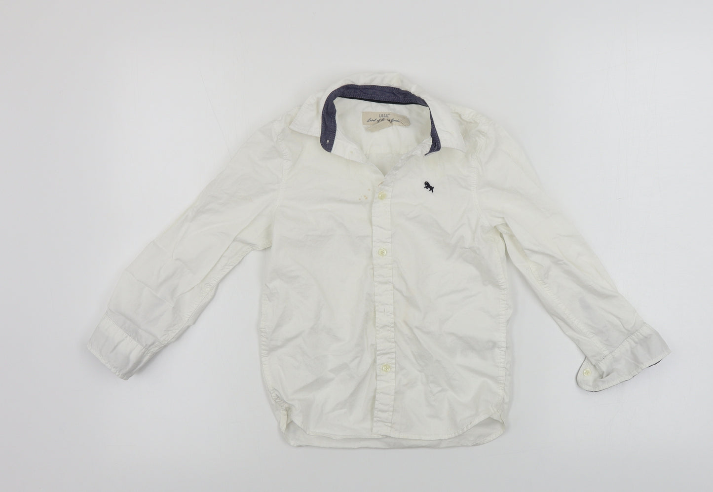 L.O.G.G       Boys White   Basic Button-Up Size 4-5 Years