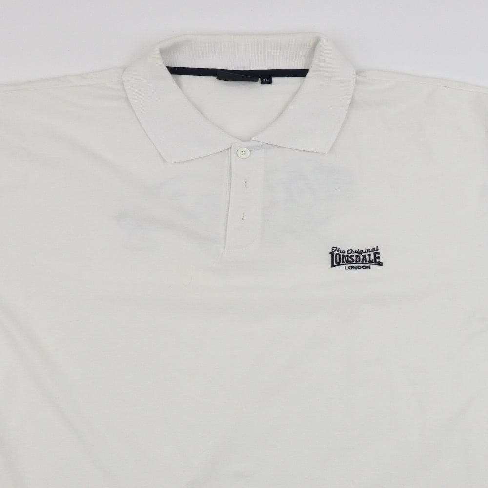 Lonsdale  Mens White    Polo Size XL
