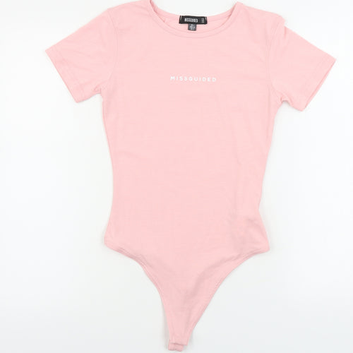 Missguided  Womens Pink   Bodysuit One-Piece Size 4