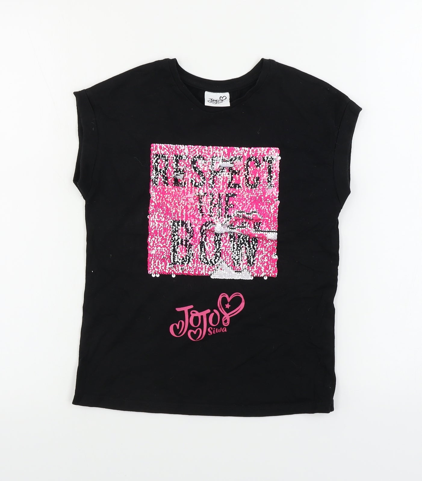 George  Girls Black   Basic T-Shirt Size 8-9 Years