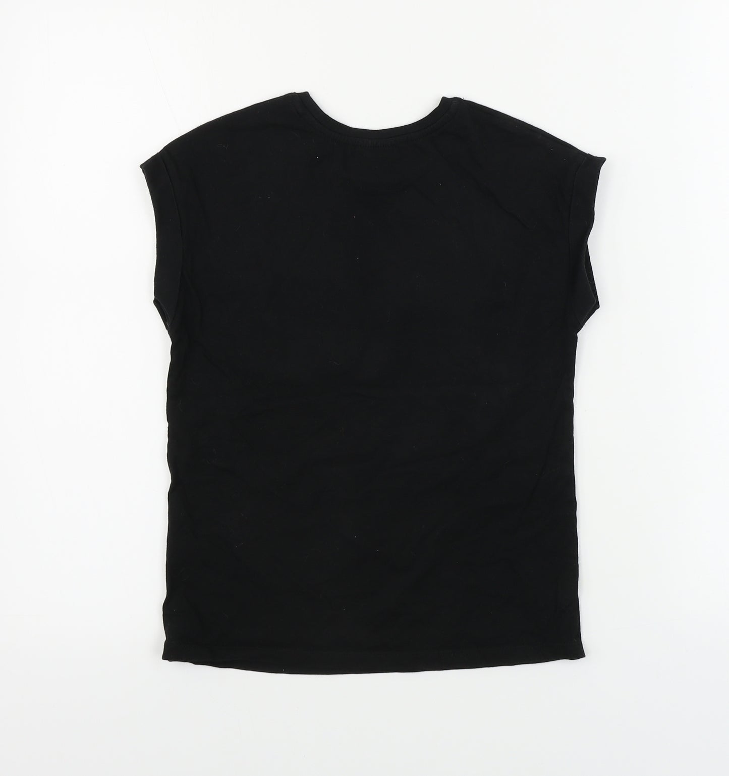 George  Girls Black   Basic T-Shirt Size 8-9 Years