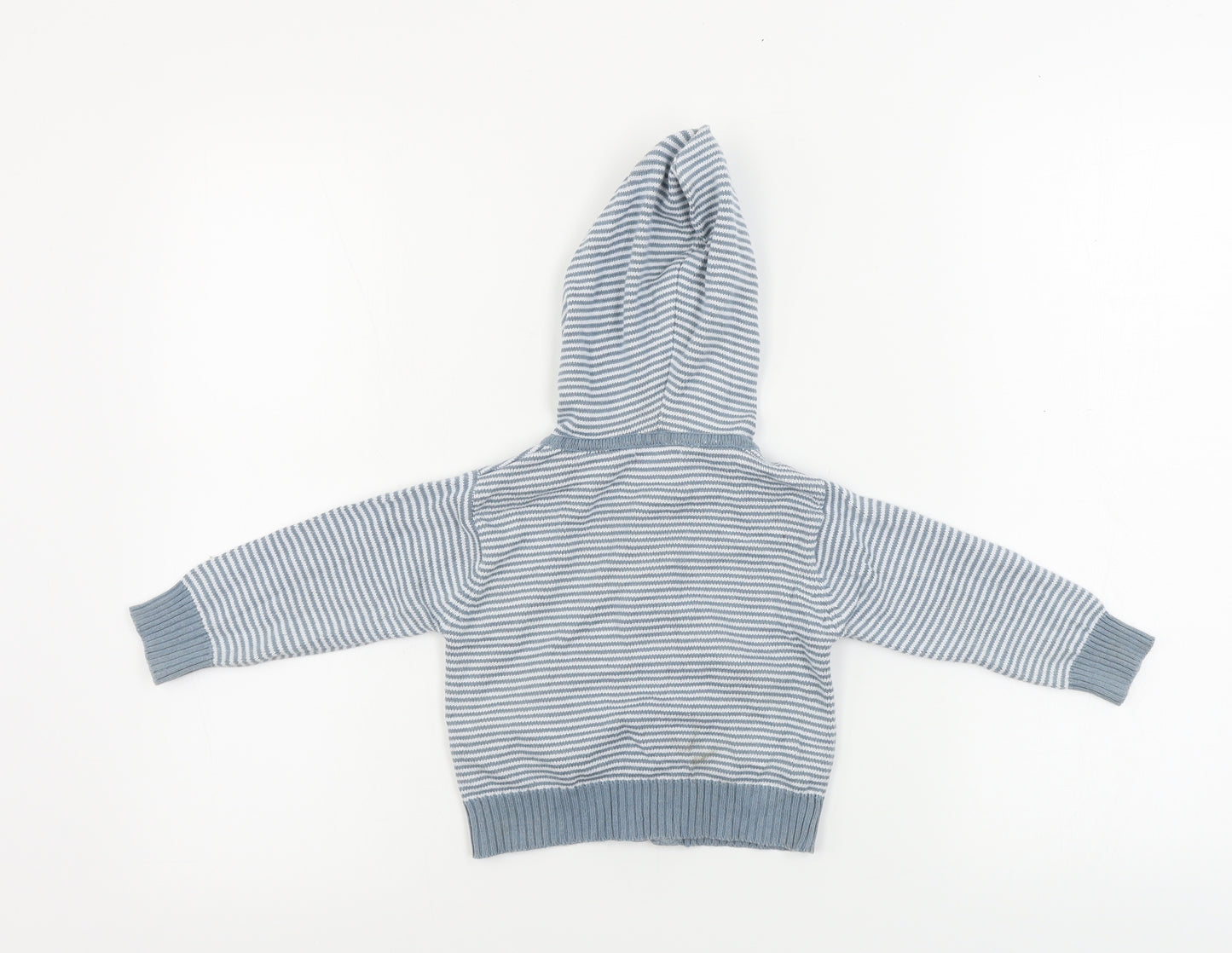 In Extenso  Boys Blue Striped  Full Zip Jumper Size 9-12 Months