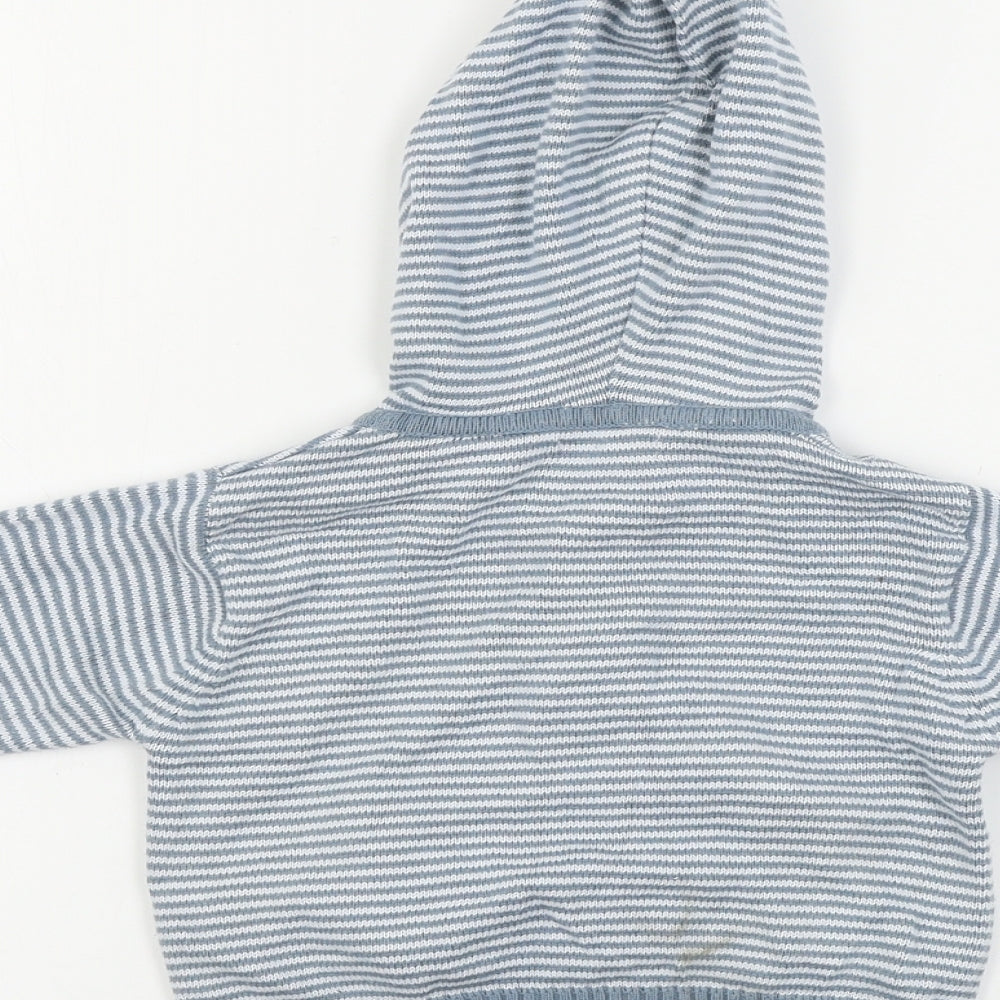 In Extenso  Boys Blue Striped  Full Zip Jumper Size 9-12 Months
