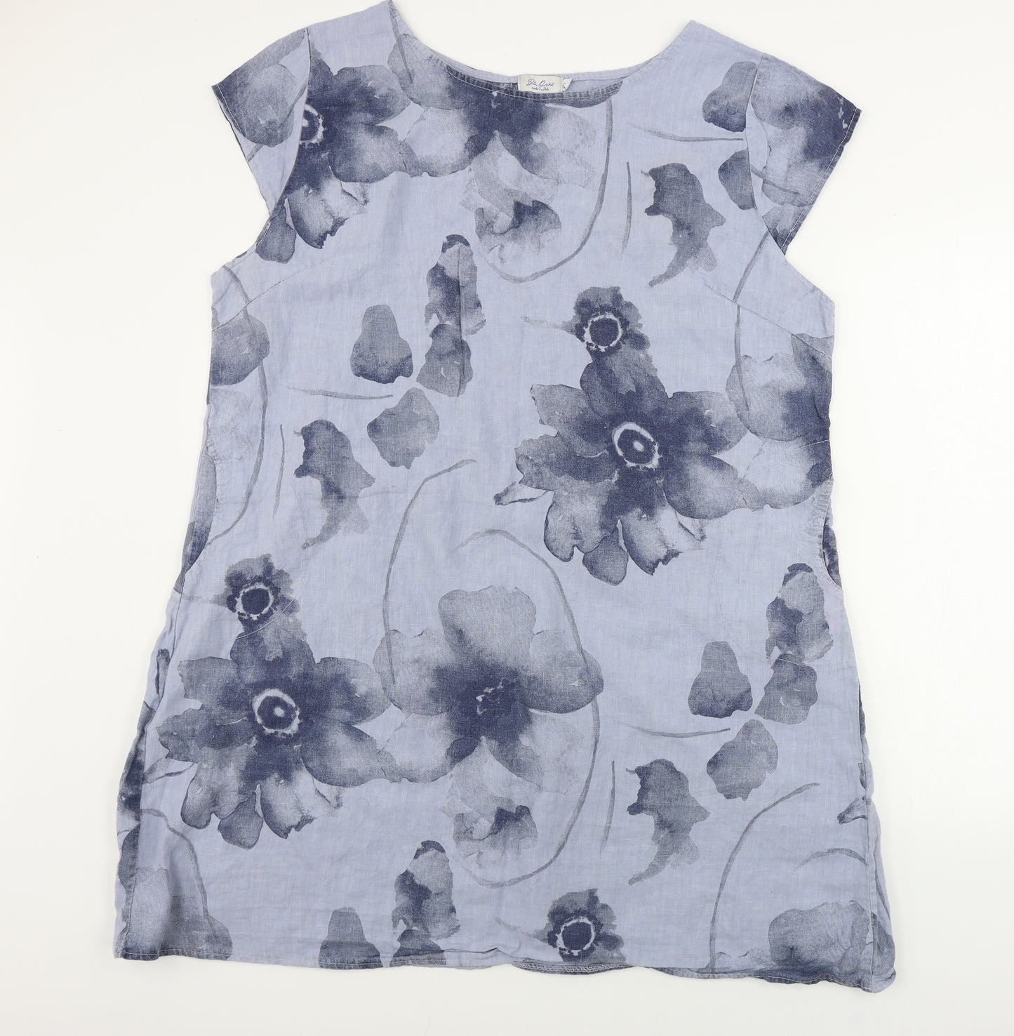 Preworn  Womens Blue Floral  A-Line  Size 3XL