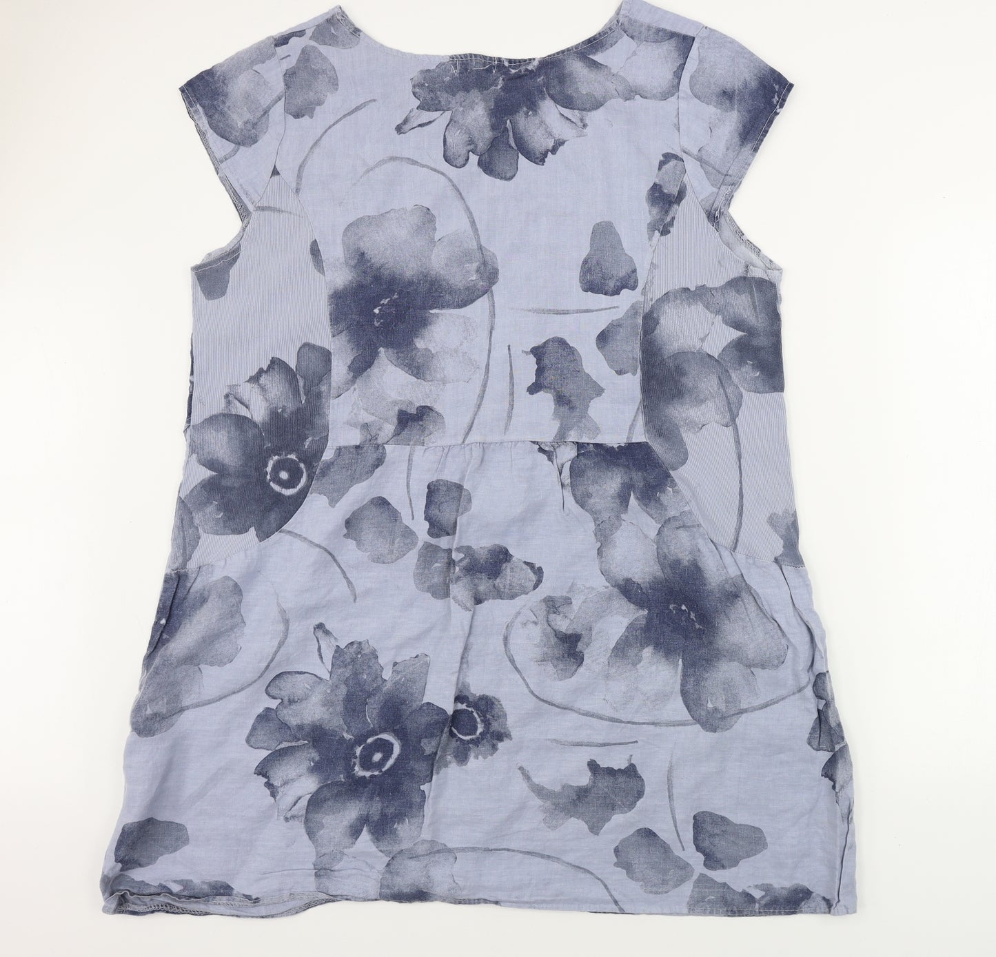 Preworn  Womens Blue Floral  A-Line  Size 3XL