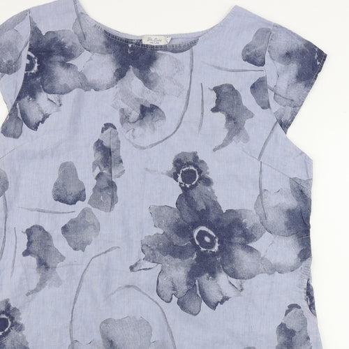 Preworn  Womens Blue Floral  A-Line  Size 3XL
