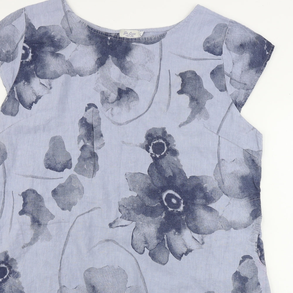 Preworn  Womens Blue Floral  A-Line  Size 3XL