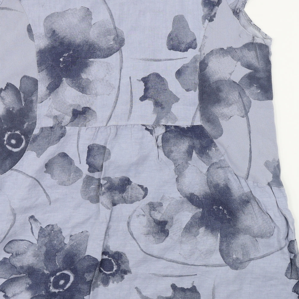 Preworn  Womens Blue Floral  A-Line  Size 3XL