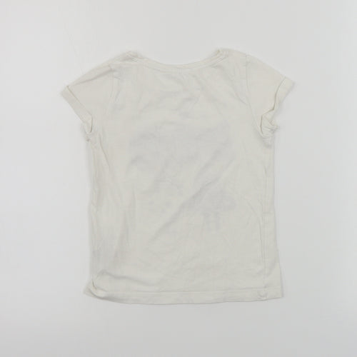 H&M  Girls White   Basic T-Shirt Size 3-4 Years