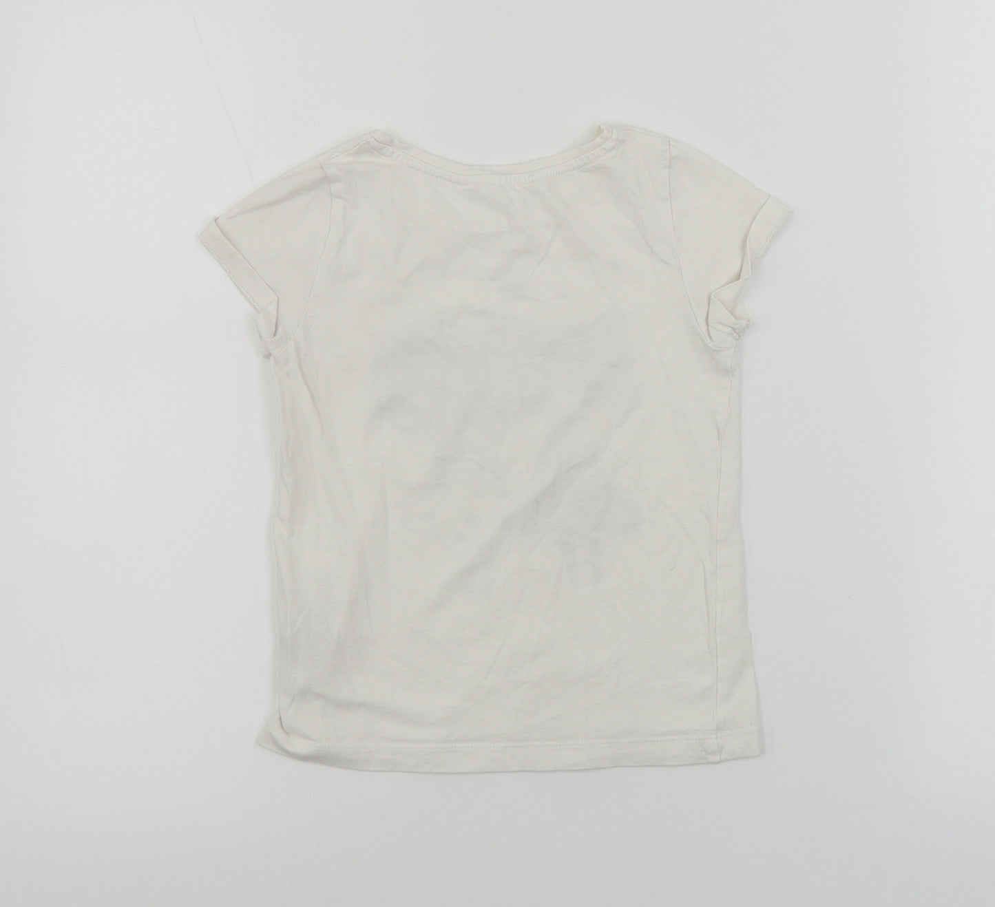 H&M  Girls White   Basic T-Shirt Size 3-4 Years