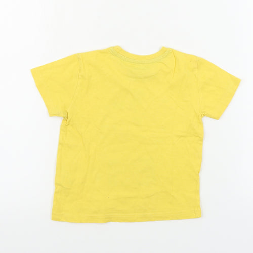 Primark Boys Yellow   Basic T-Shirt Size 2-3 Years