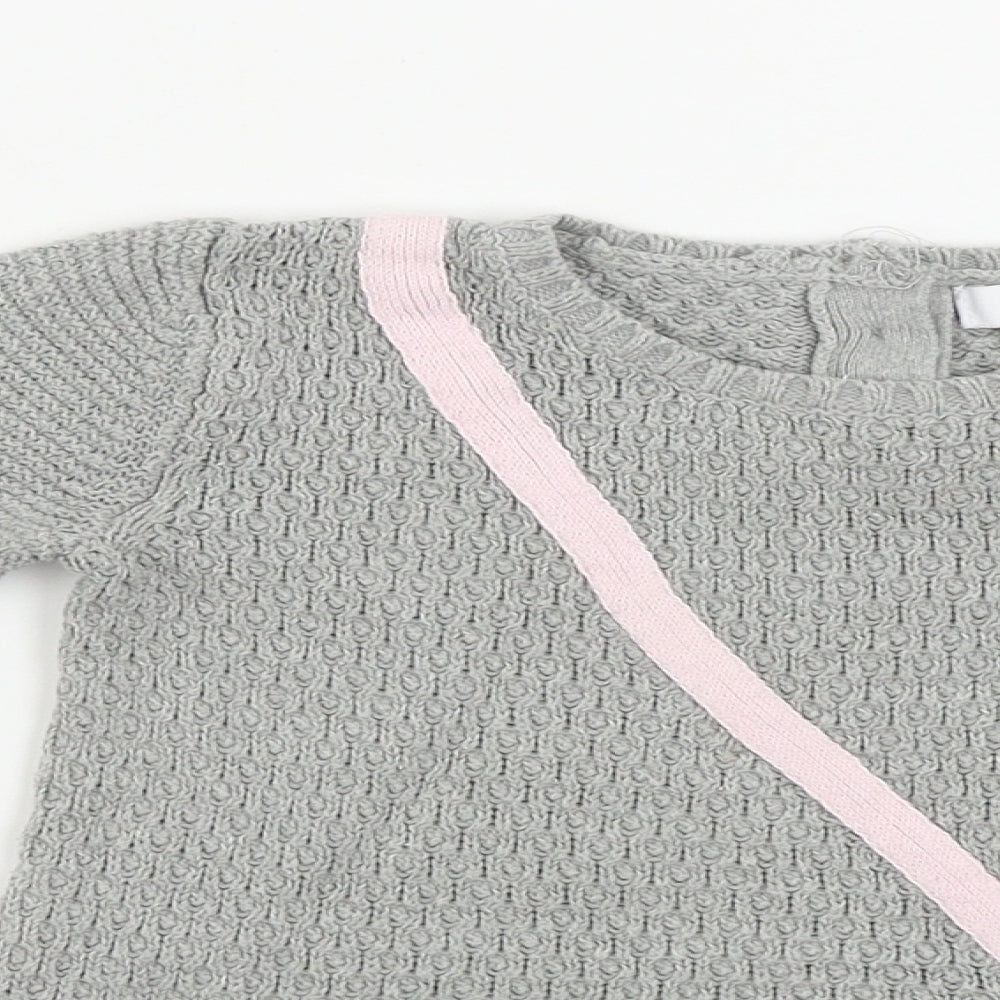Miss Mona mouse  Girls Grey   Pullover Jumper Size 4 Years