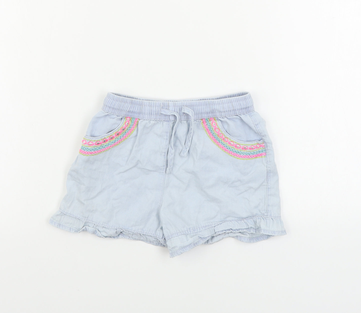 Matalan  Girls Blue   Chino Shorts Size 7 Years