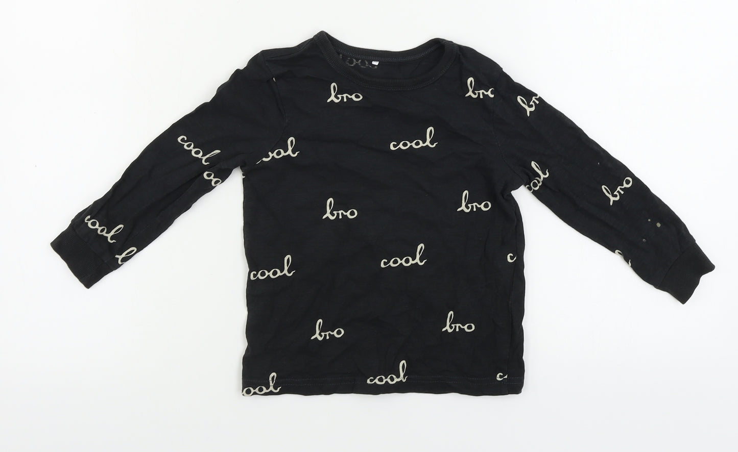 George  Girls Black   Basic T-Shirt Size 3-4 Years