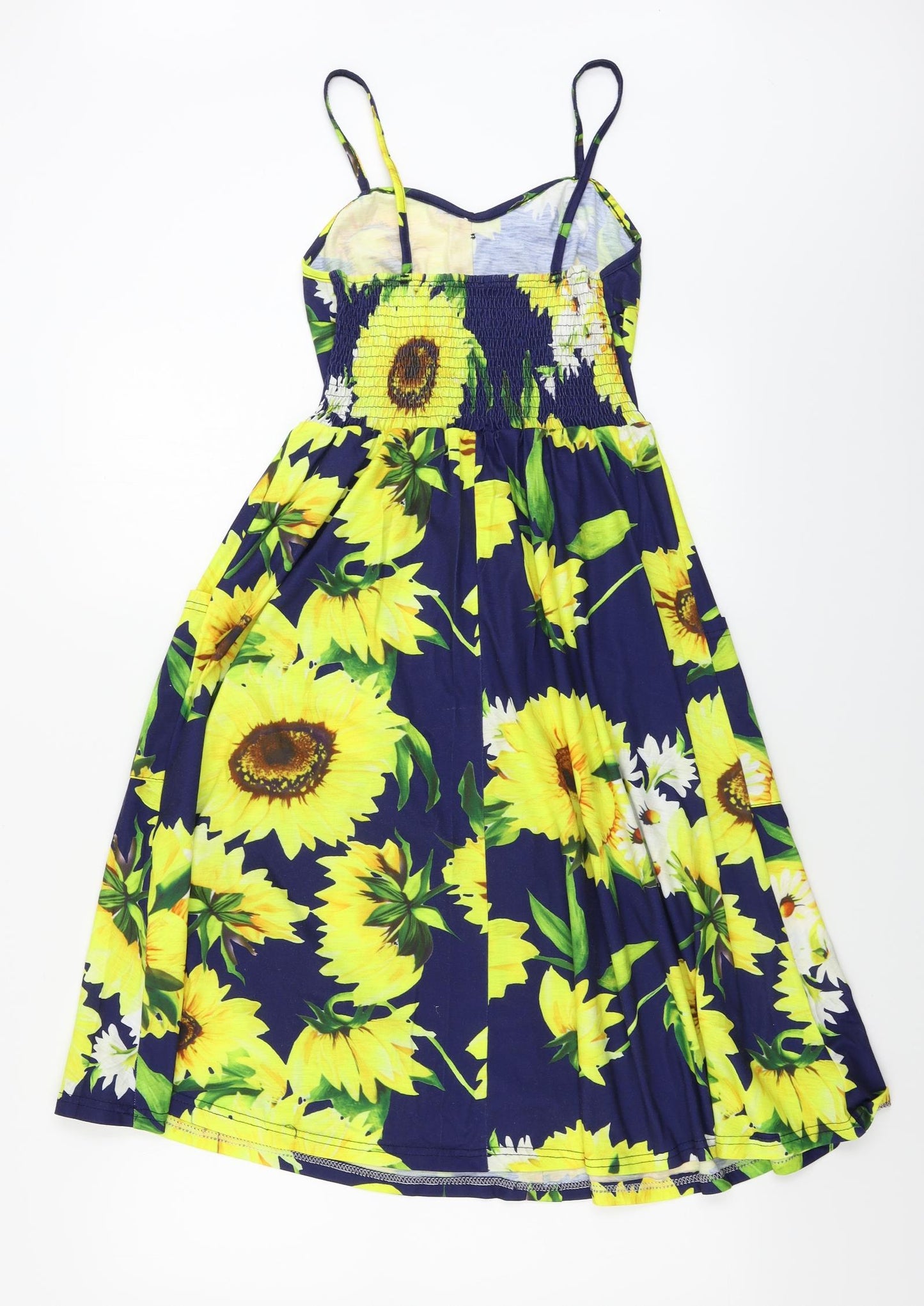 Preworn  Womens Blue Floral  A-Line  Size M