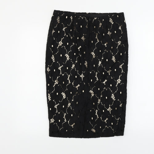 George  Womens Black Floral  Bandage Skirt Size 10