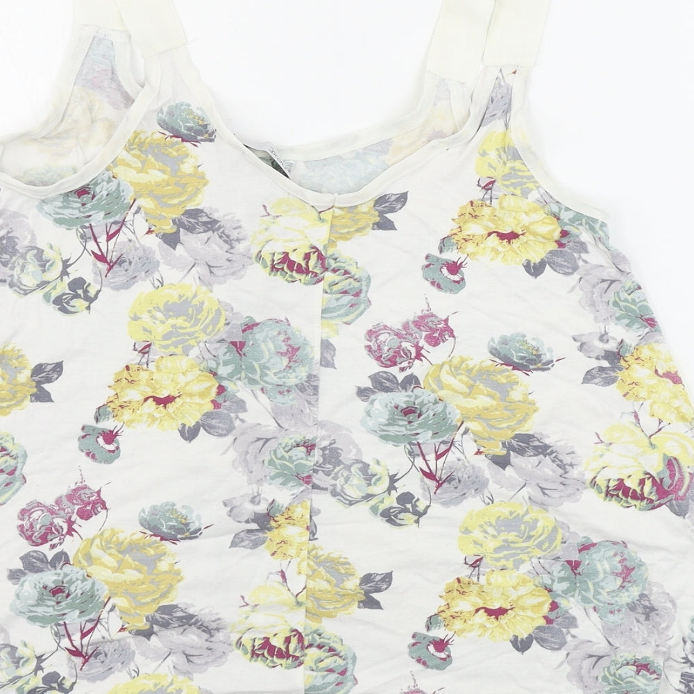 NEXT  Womens White Floral  Basic Button-Up Size 8