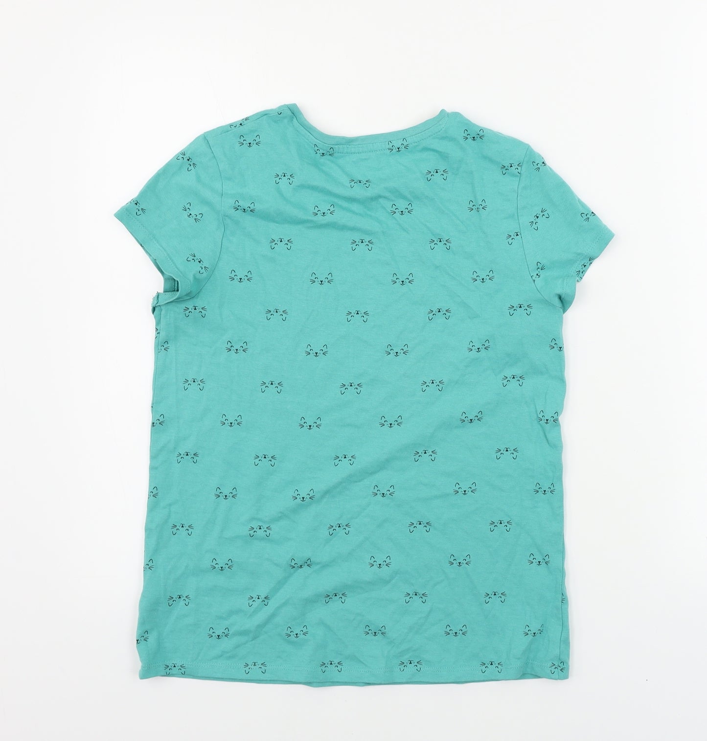 George  Girls Green   Basic T-Shirt Size 12-13 Years