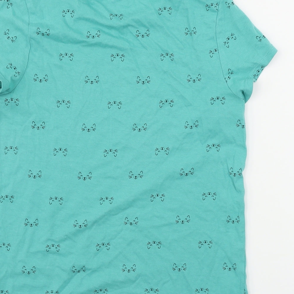 George  Girls Green   Basic T-Shirt Size 12-13 Years