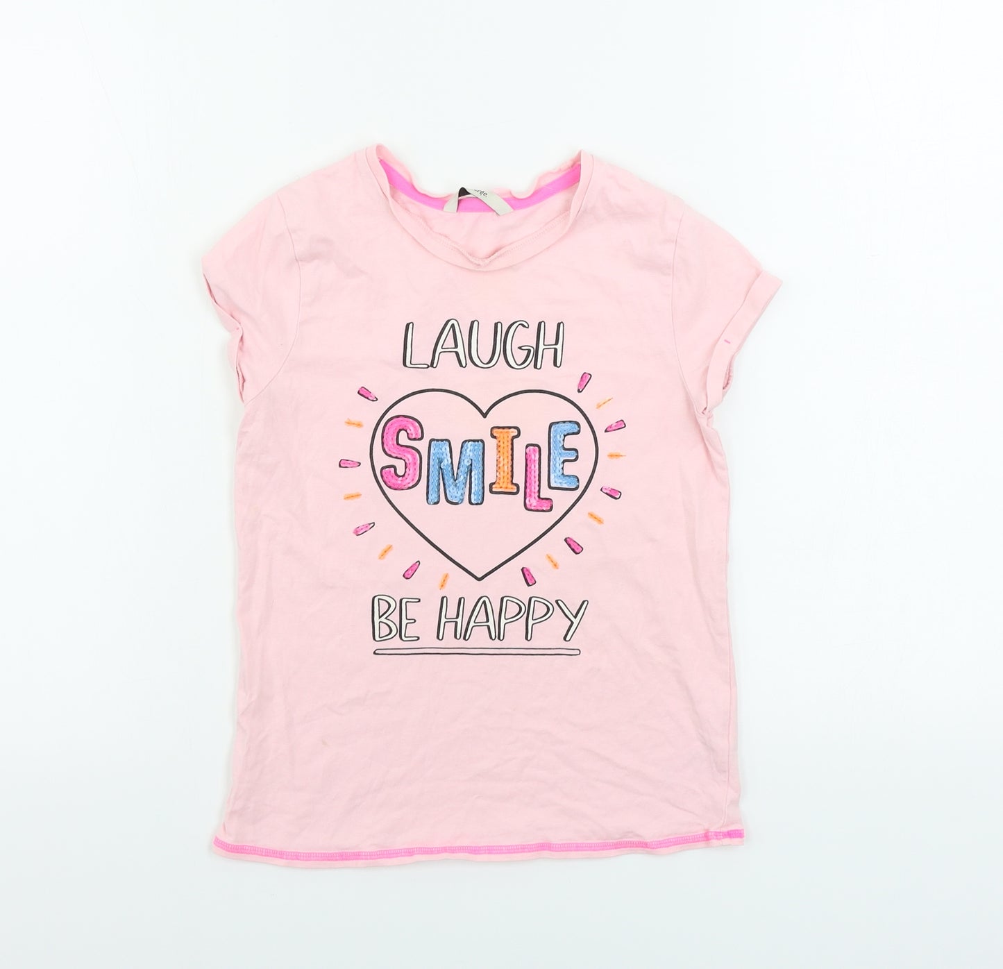 George  Girls Pink   Basic T-Shirt Size 10-11 Years