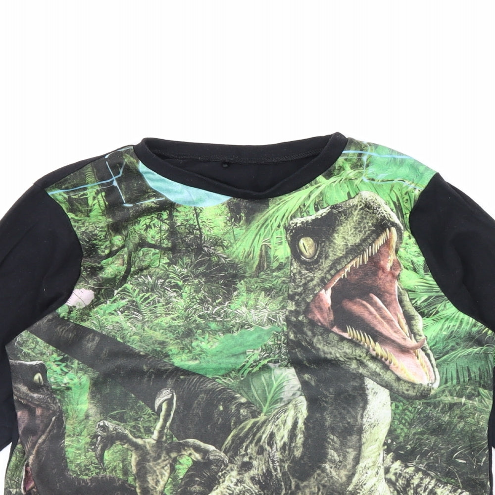 George Boys Black   Basic T-Shirt Size 10 Years  - Jurassic Park