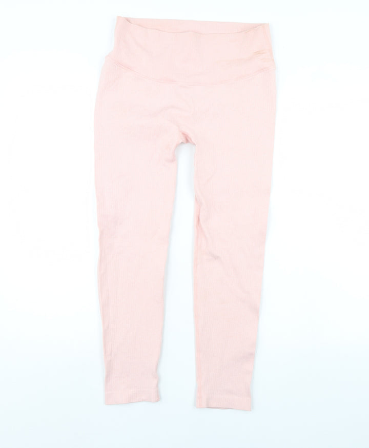 Preworn Womens Pink   Compression Leggings Size L L29 in