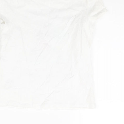 George Girls White   Basic T-Shirt Size 6 Years  - Palm Tree