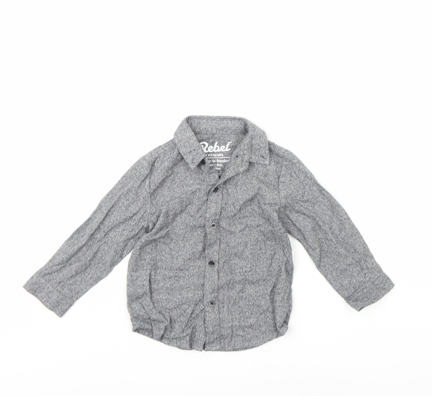 Primark Boys Grey   Basic Button-Up Size 2 Years