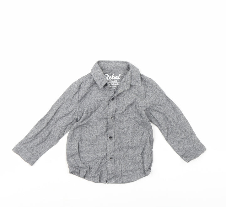 Primark Boys Grey   Basic Button-Up Size 2 Years