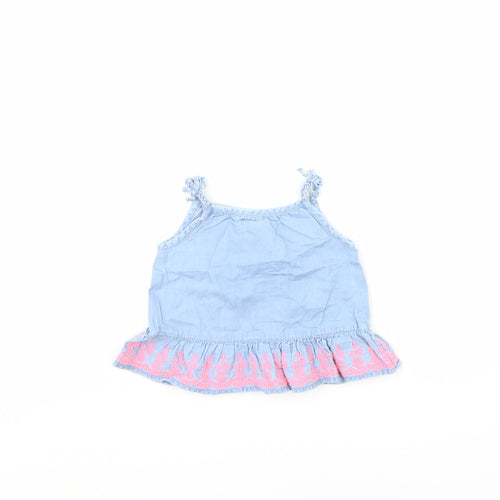 F&F Girls Blue   Basic Tank Size 0-3 Months