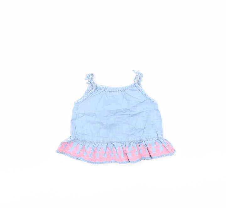 F&F Girls Blue   Basic Tank Size 0-3 Months