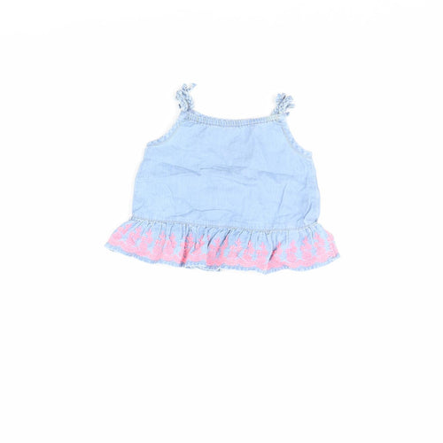 F&F Girls Blue   Basic Tank Size 0-3 Months