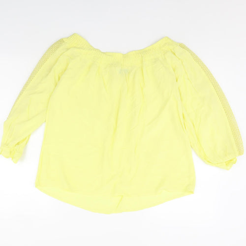 F&F Womens Yellow   Basic Blouse Size 14