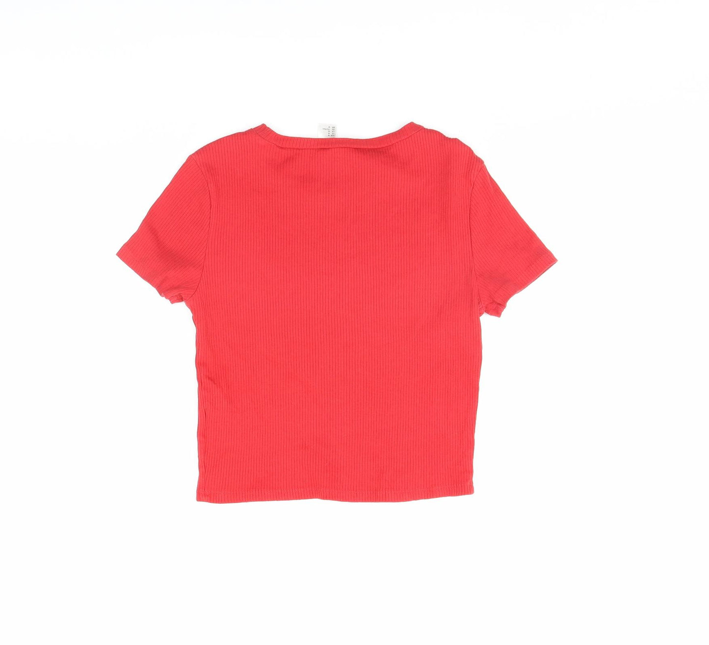 Divided Womens Red   Cropped T-Shirt Size M
