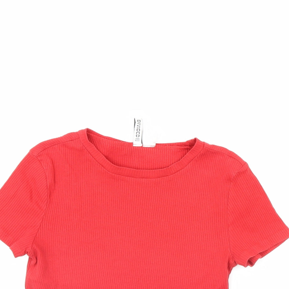 Divided Womens Red   Cropped T-Shirt Size M
