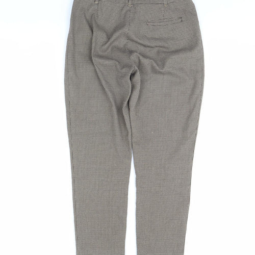 Oasis Womens Brown Herringbone  Trousers  Size 10 L27 in