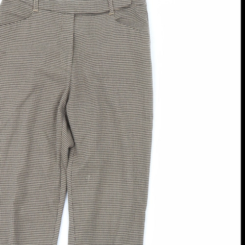 Oasis Womens Brown Herringbone  Trousers  Size 10 L27 in