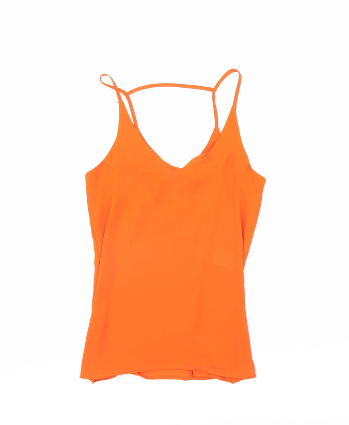 H&M Womens Orange   Basic Tank Size 8