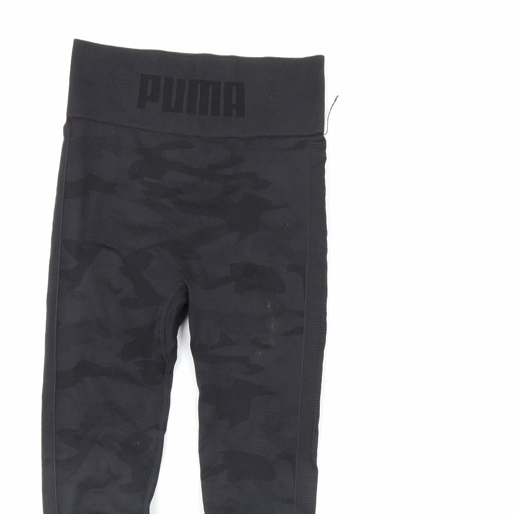 PUMA Womens Black   Compression Leggings Size S L21 in