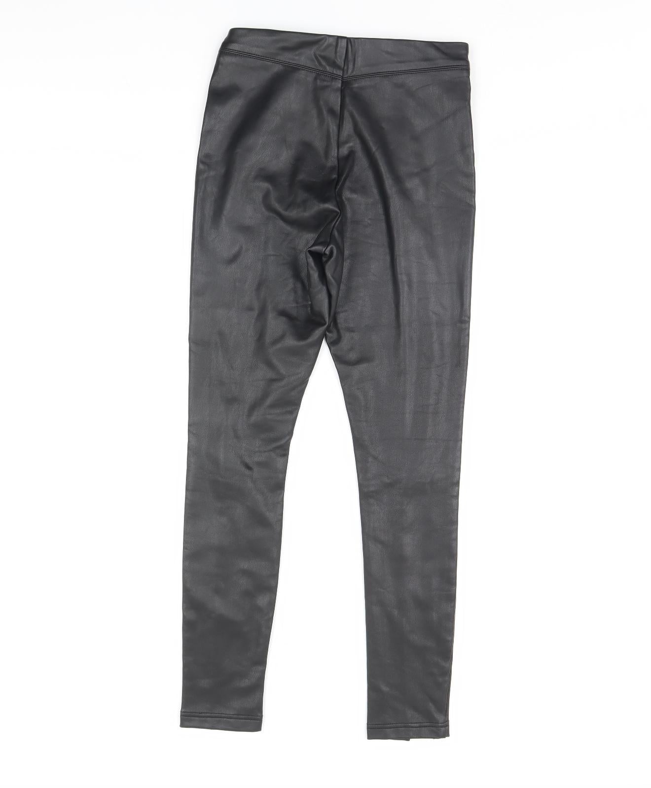 Topshop Womens Black   Capri Leggings Size 8 L29 in