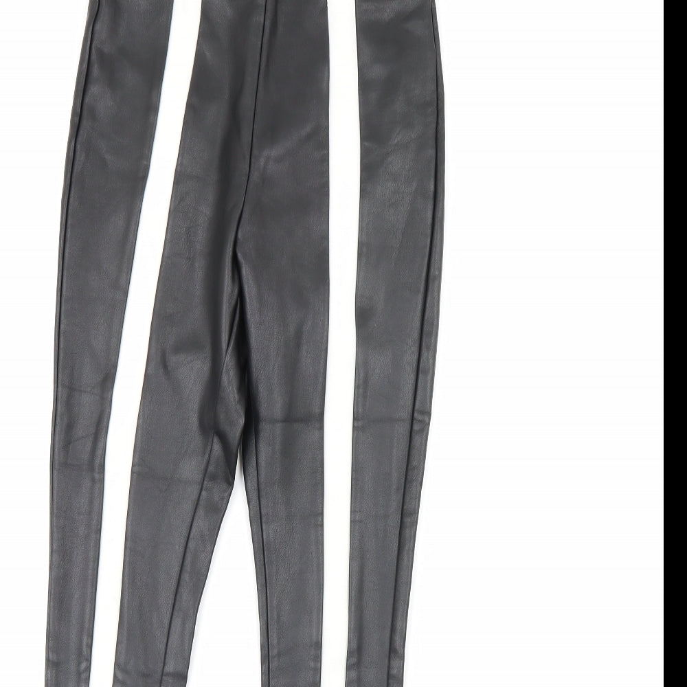 Topshop Womens Black   Capri Leggings Size 8 L29 in