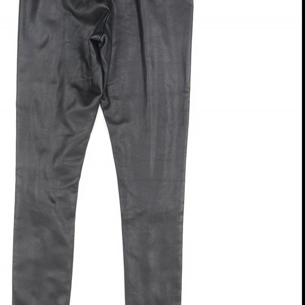 Topshop Womens Black   Capri Leggings Size 8 L29 in