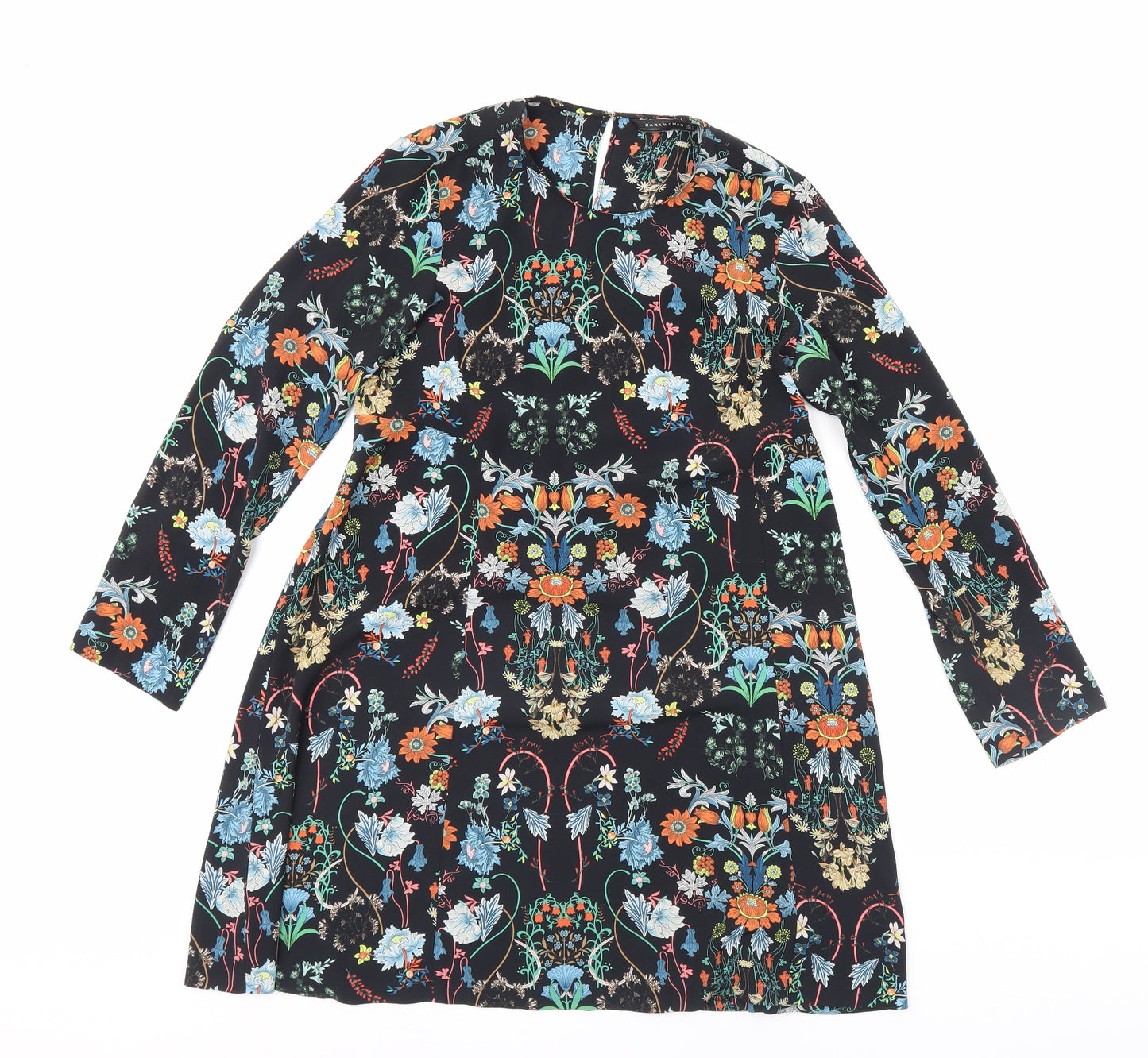 Zara Womens Black Floral  Mini  Size M