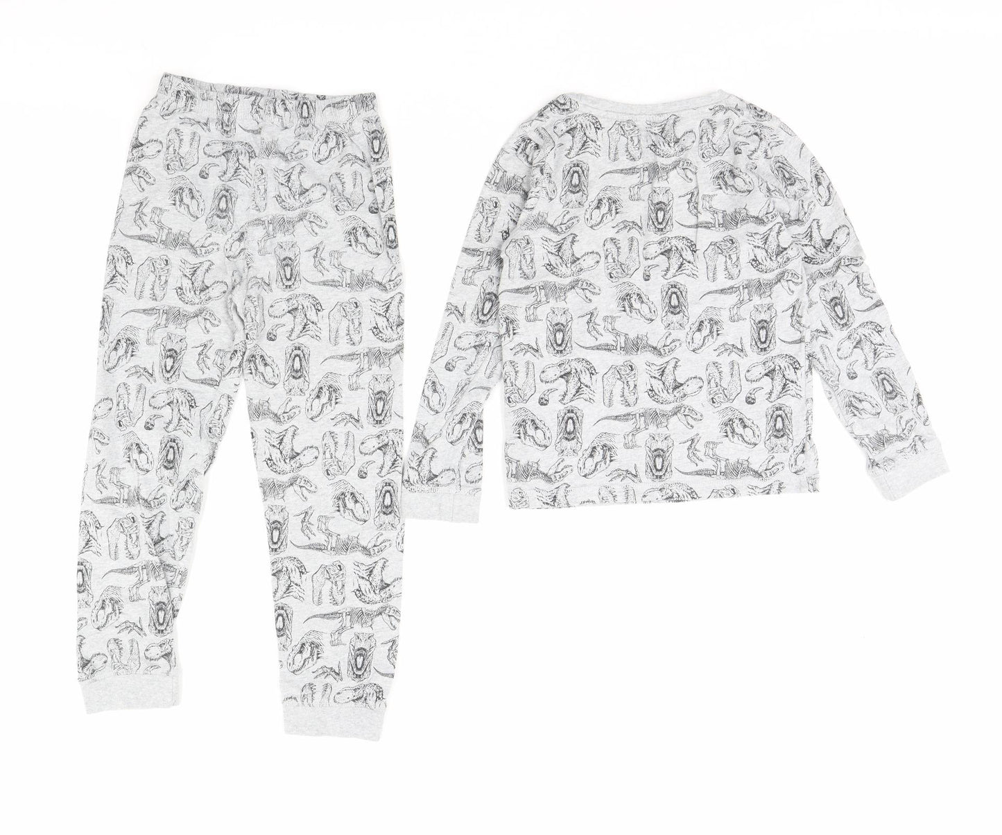 TU Girls Grey Spotted  Cami Pyjama Set Size 8 Years  - Dinosaur