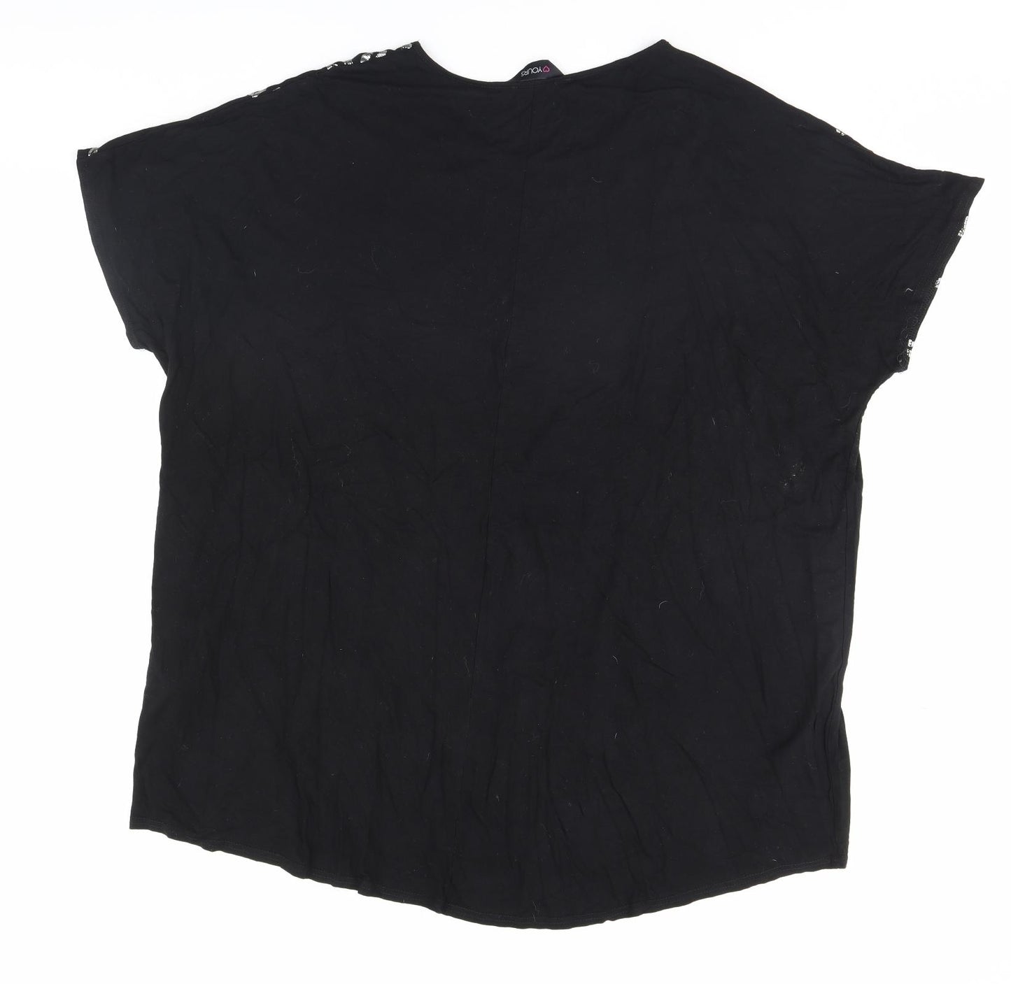 Yours Womens Black   Basic Tank Size 26