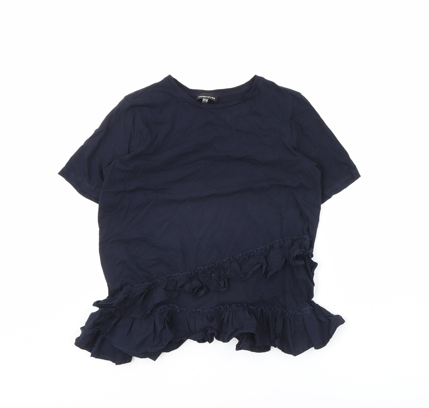 Warehouse Womens Blue   Cropped Blouse Size 10