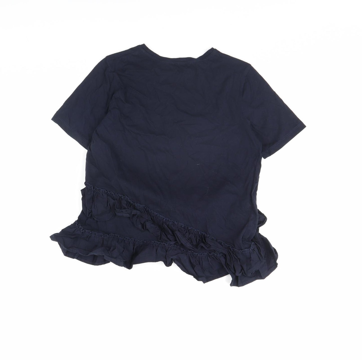 Warehouse Womens Blue   Cropped Blouse Size 10