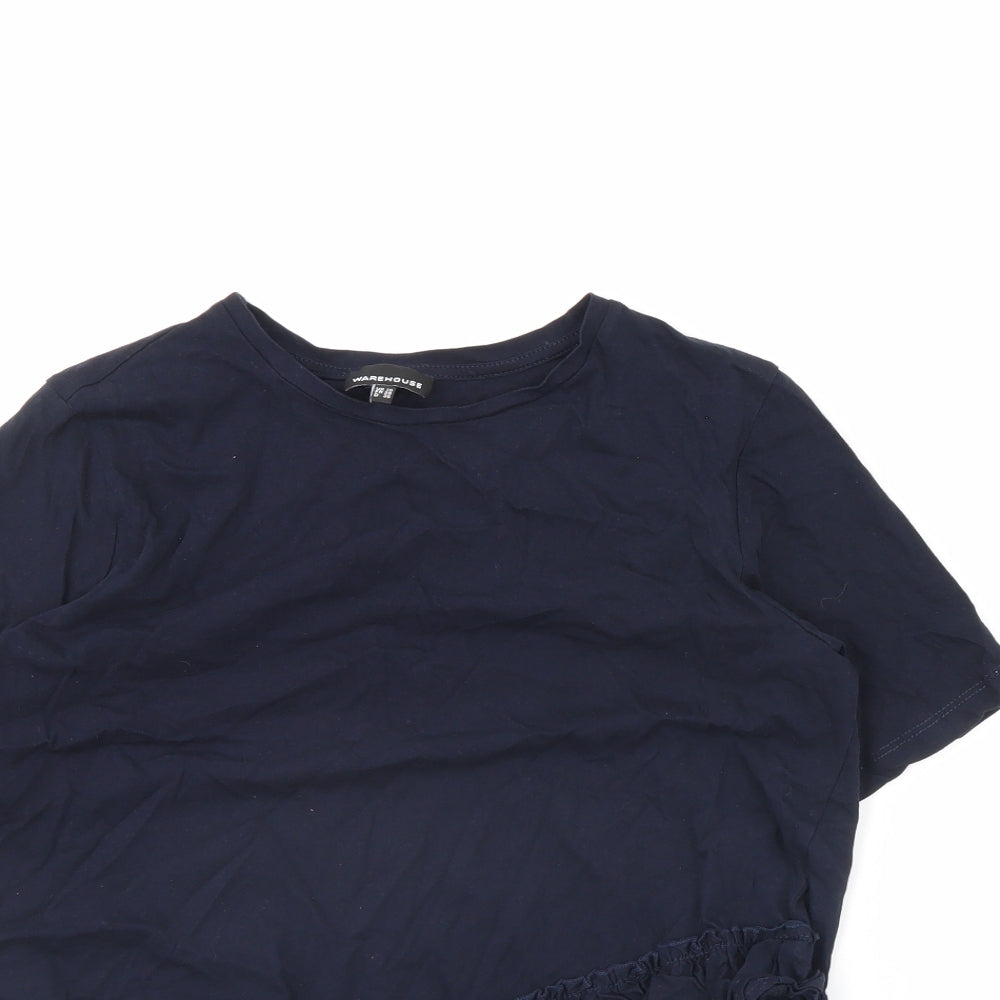 Warehouse Womens Blue   Cropped Blouse Size 10
