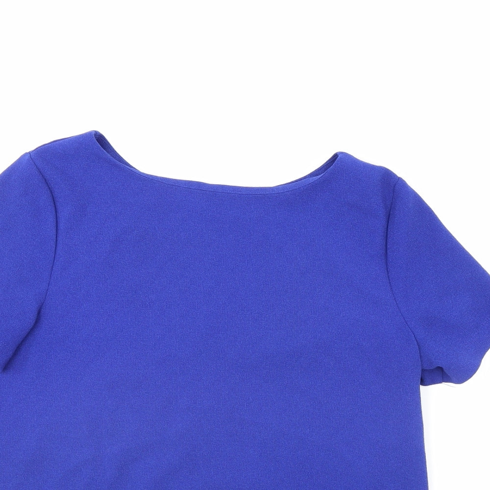 Papaya Womens Blue   Basic Blouse Size 8